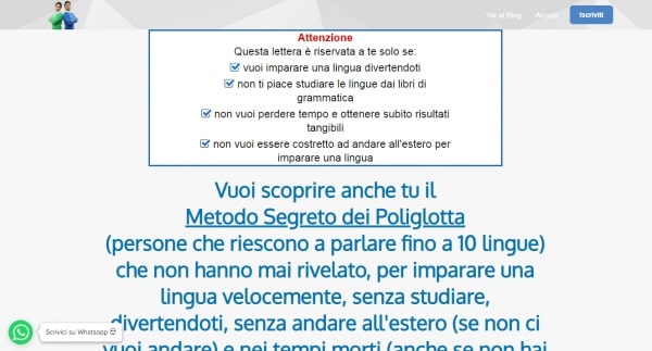 Lingua facile di Metodo Universitario